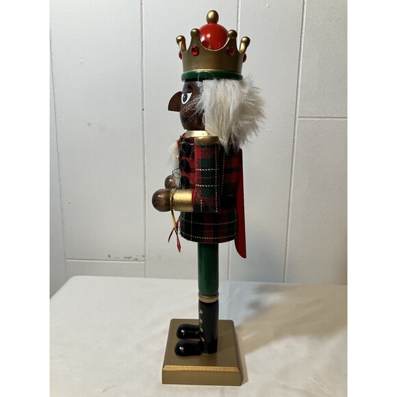 14” Christmas Nutcracker Christmas Holiday Decor Crown Plaid - Read - Picture 4 of 8